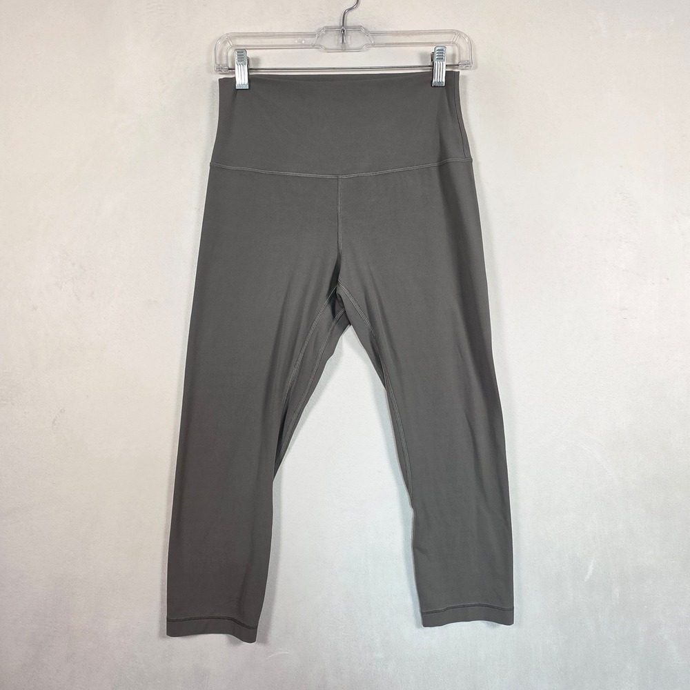 Lululemon Align Leggings Women's 8 High-Rise Crop 21" Graphite Gray Yoga‎ NULU - Picture 2 of 15